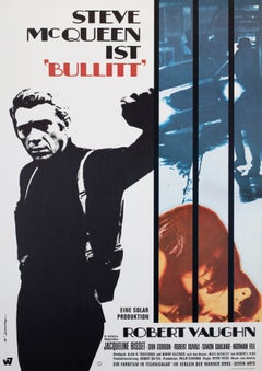 Bullitt 1968 German A1 Film Poster, Scharl