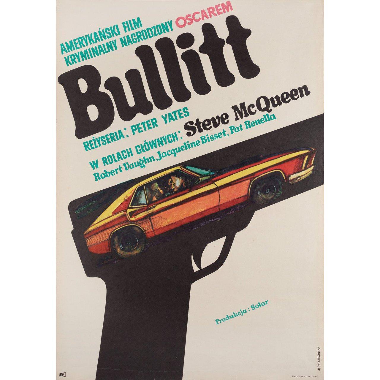 Bullitt 1968 Polish A1 Film Poster In Good Condition In New York, NY