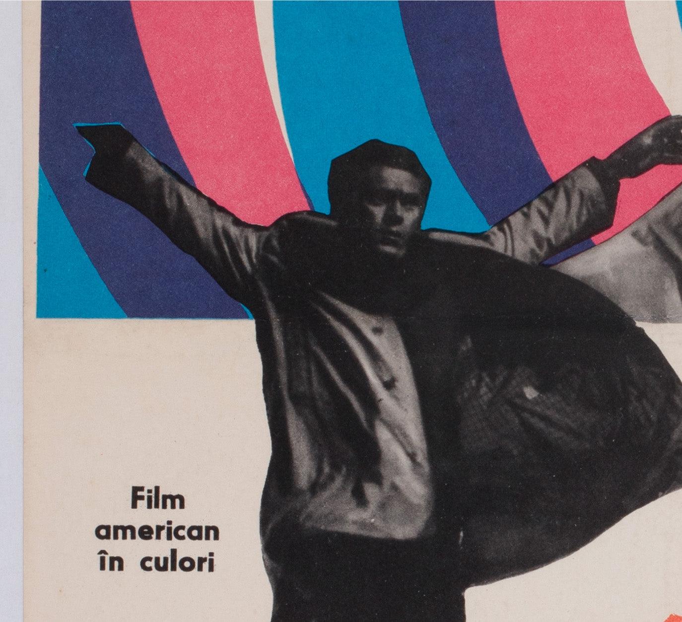 Linen Bullitt 1968 Romanian Film Poster For Sale