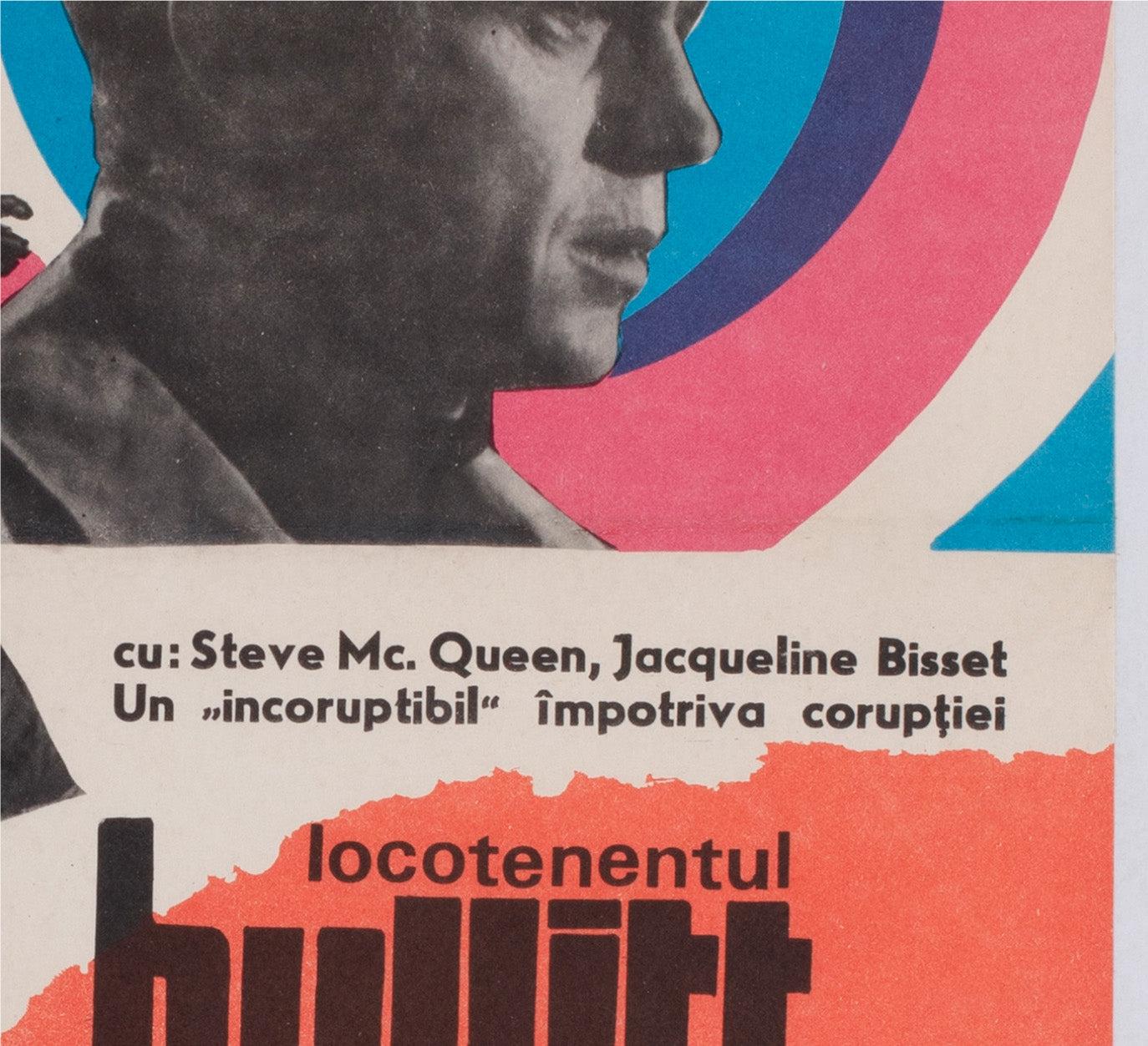 Bullitt 1968 Romanian Film Poster For Sale 1