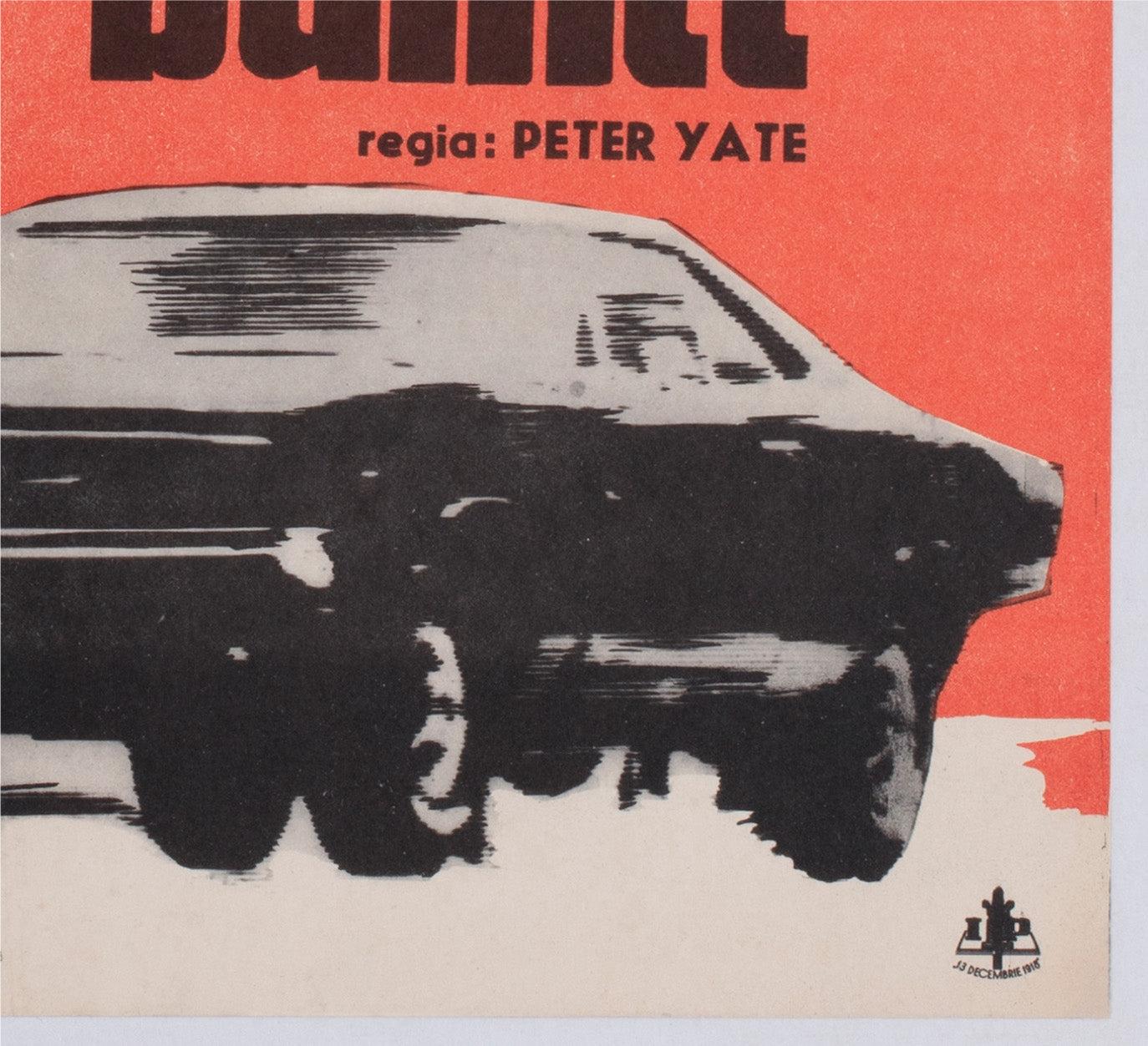 Bullitt 1968 Romanian Film Poster For Sale 3