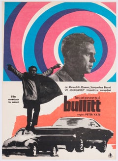 Bullitt 1968 Romanian Film Poster
