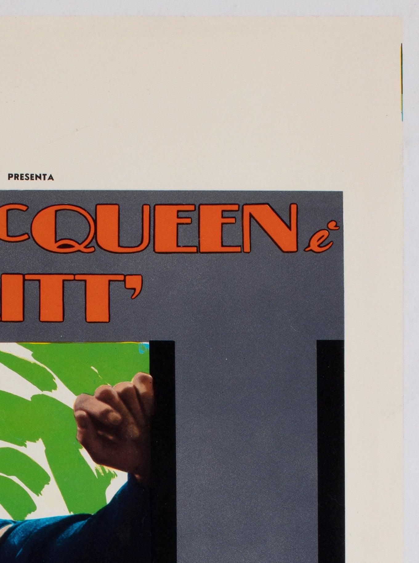 20th Century Bullitt 1969 Italian Locandina Film Poster, Renato Ferrini For Sale