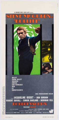 Bullitt 1969 Italian Locandina Film Poster, Renato Ferrini