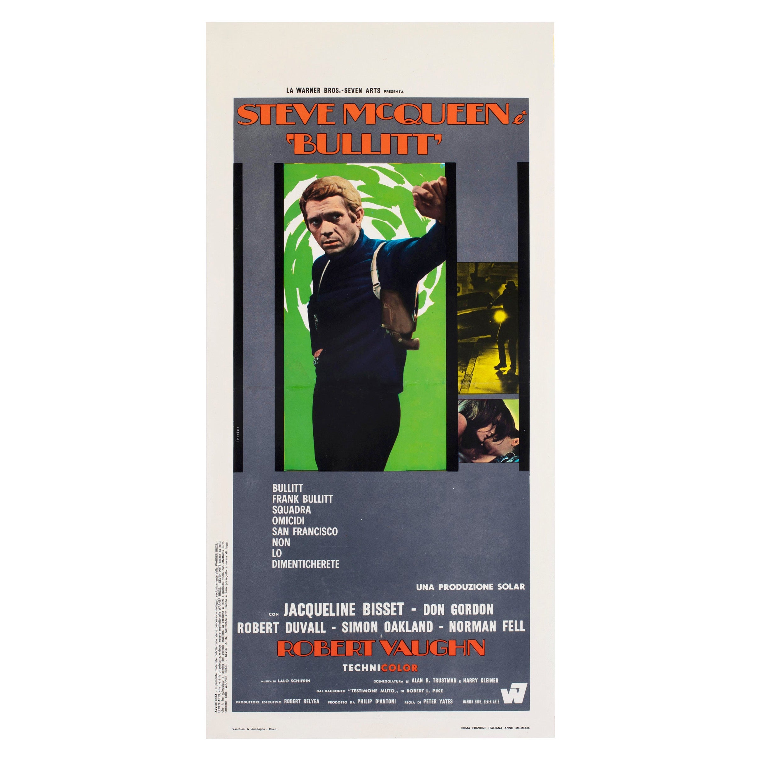 Bullitt 1969 Locandina Italiana, Renato Ferrini in vendita