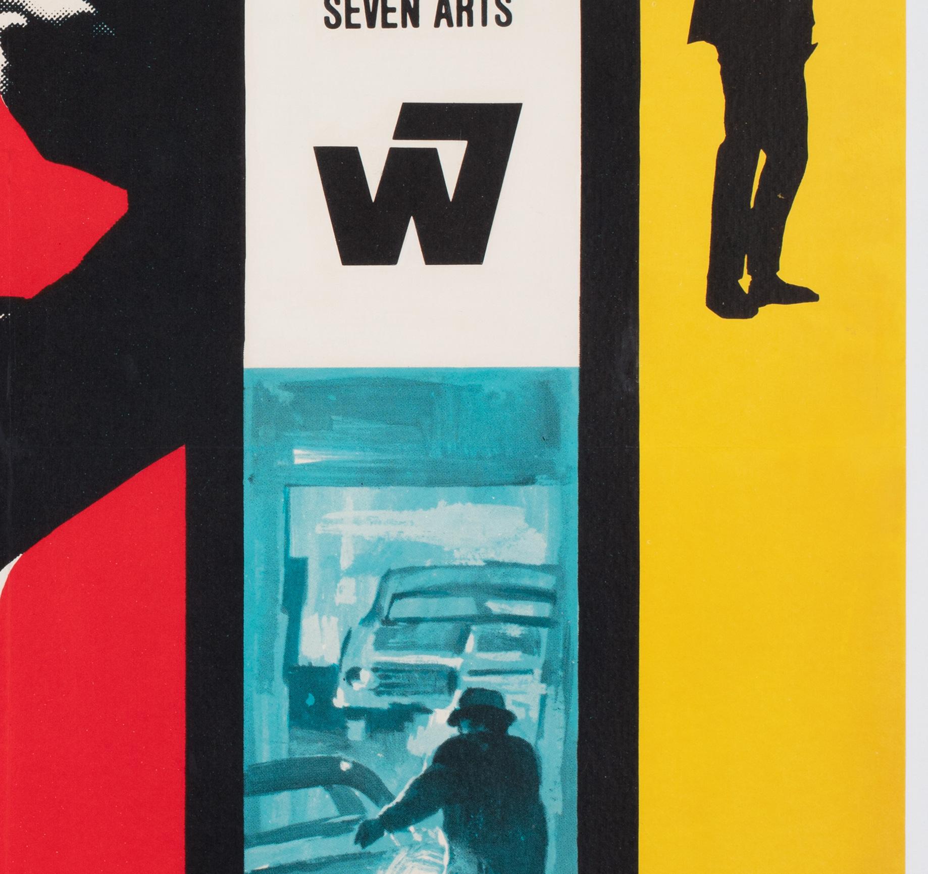 British BULLITT 1969 Spanish 1 Sheet Film Movie Poster, Steve McQueen, Linen Backed
