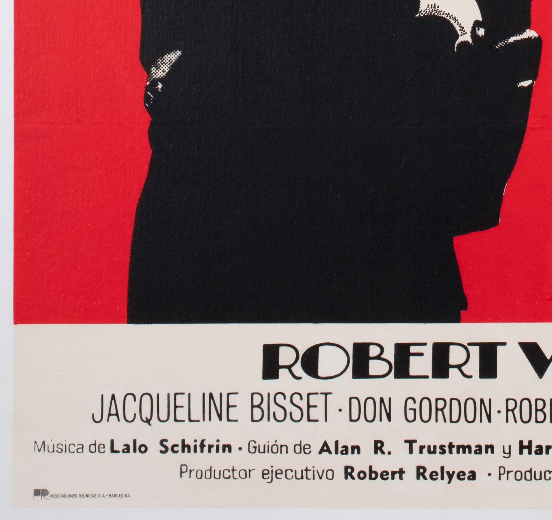 BULLITT 1969 Spanish 1 Sheet Film Movie Poster, Steve McQueen, Linen Backed In Excellent Condition In Bath, Somerset