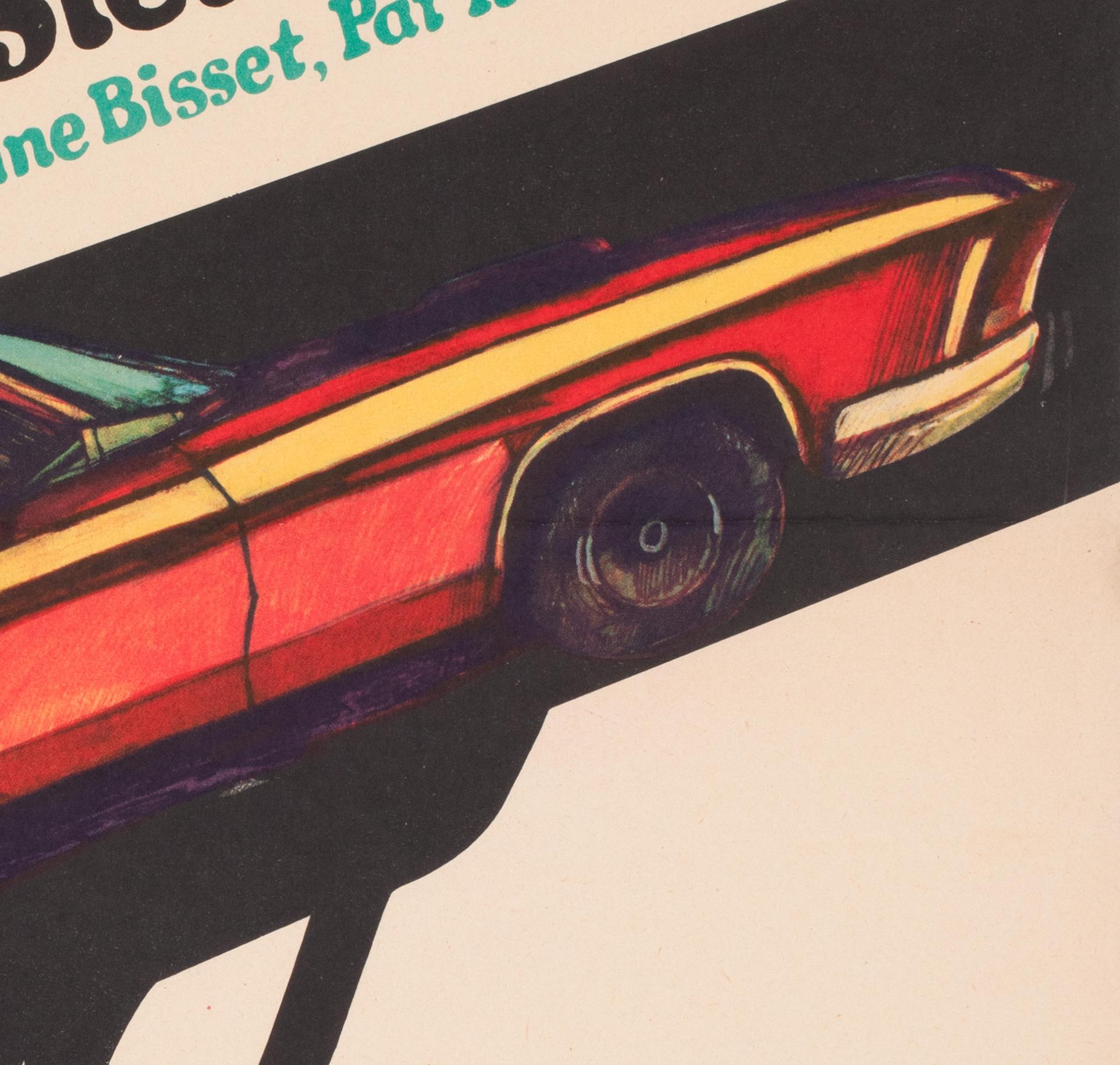 Bullitt 1971 Polish A1 Film Movie Poster, MARIAN STACHURSKI For Sale 1