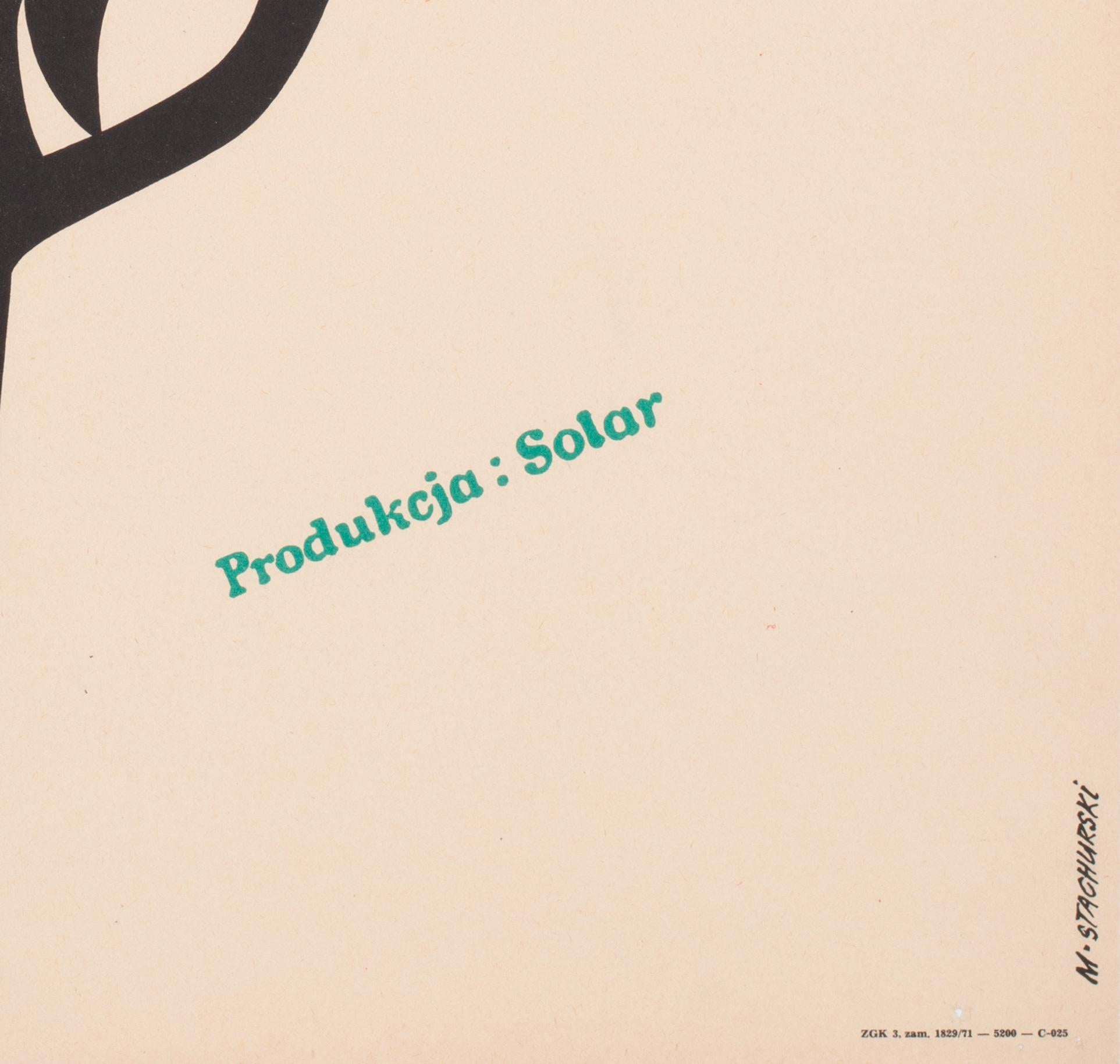 Bullitt 1971 Polish A1 Film Movie Poster, MARIAN STACHURSKI For Sale 3