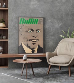 Bullitt 1977 East German Film Movie Poster, Segner, Linen Backed