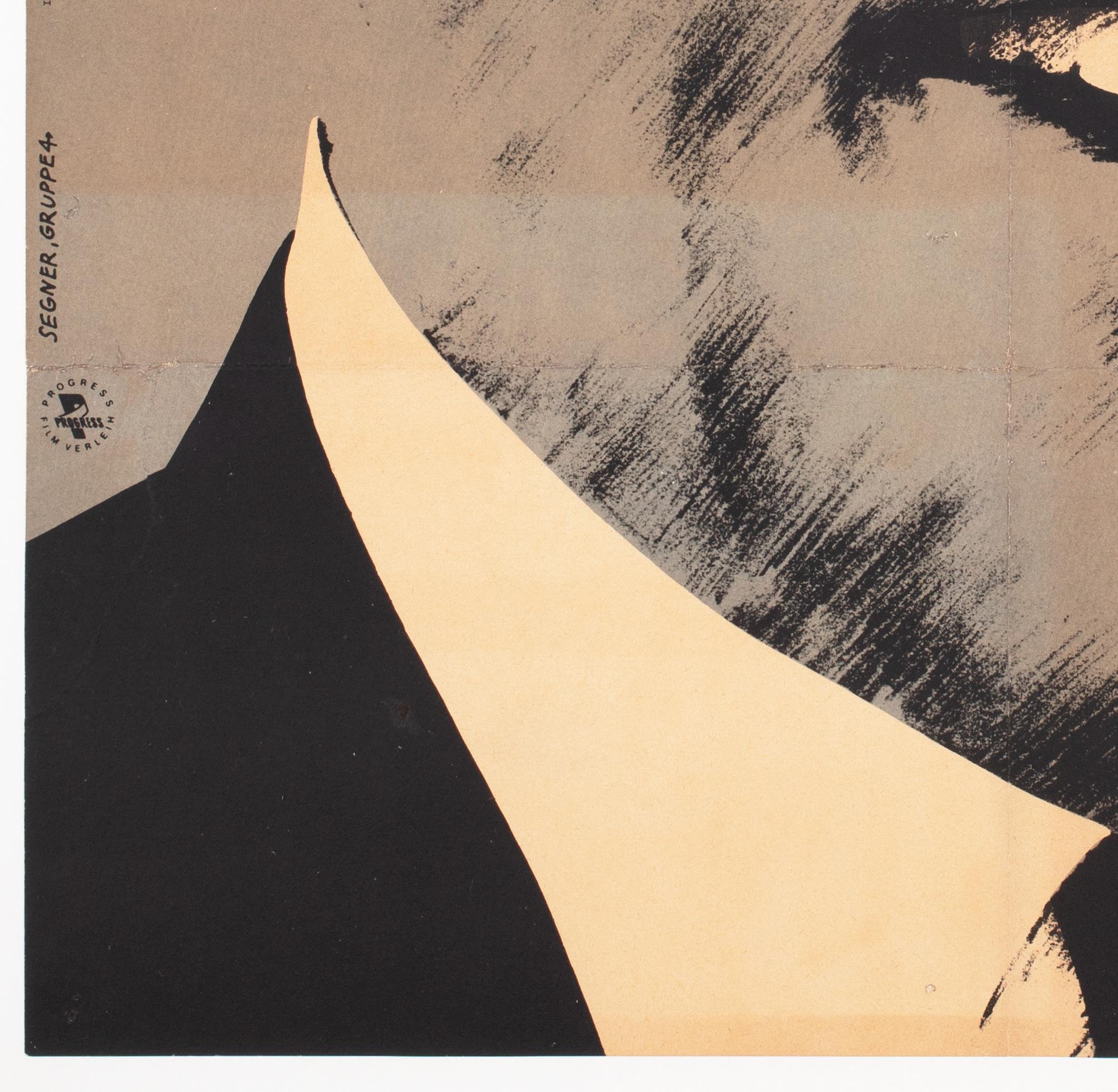 Lino Bullitt 1977, poster cinematografico della Germania Est, Segner, supporto in lino in vendita