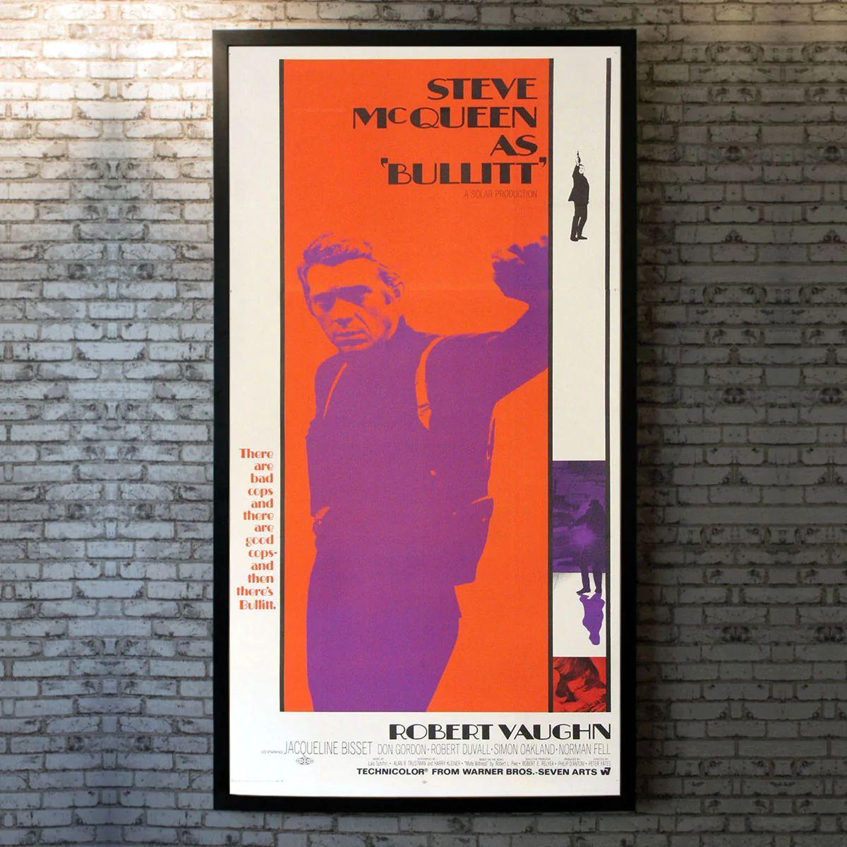 Bullitt, Unframed Poster, 1968

Three Sheet (41 x 81 inches). An all-guts, no-glory San Francisco cop becomes determined to find the underworld kingpin that killed the witness in his protection.

Year: 1968
Nationality: United