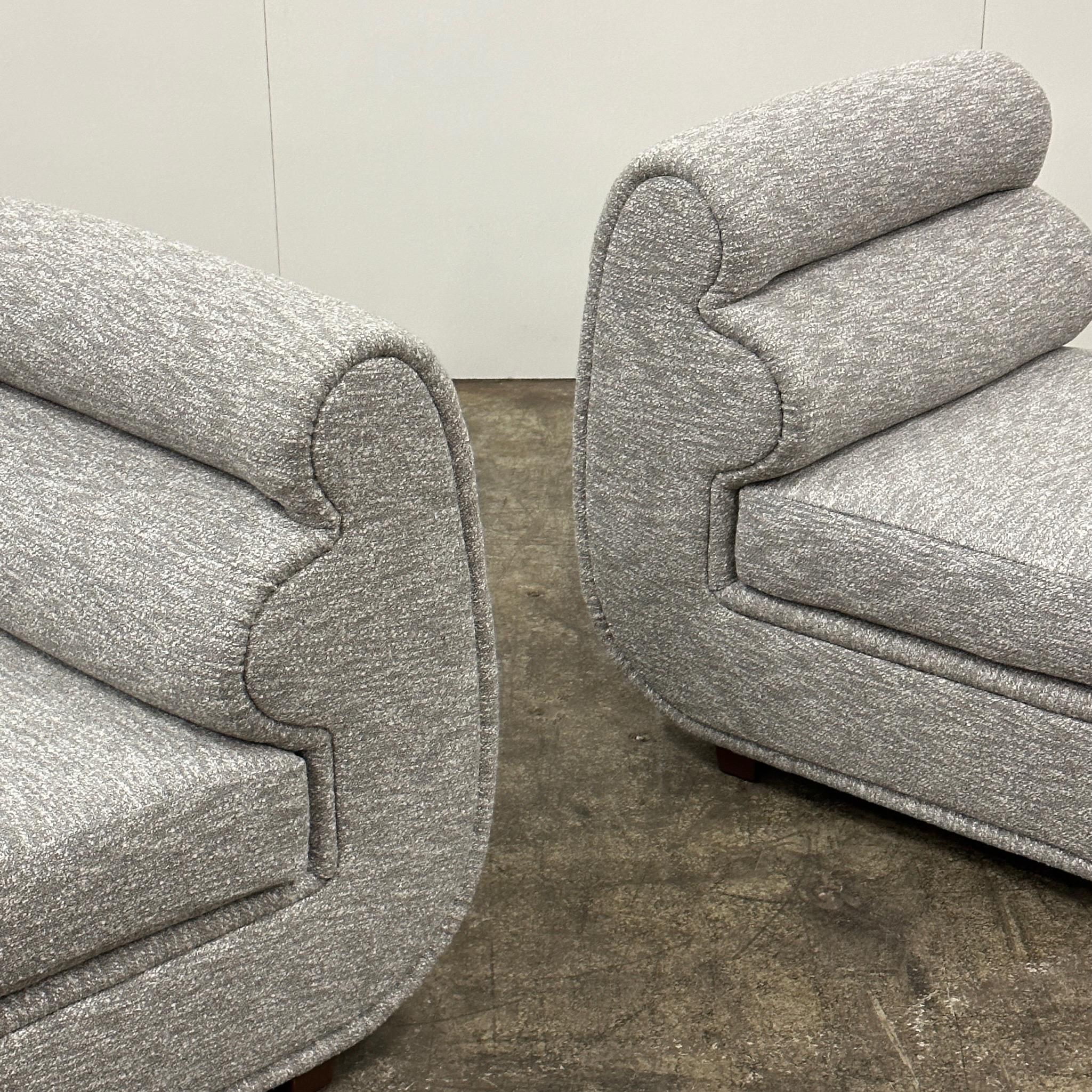 Post-Modern Bullnose Postmodern Slipper Chairs by Carson’s of High Point