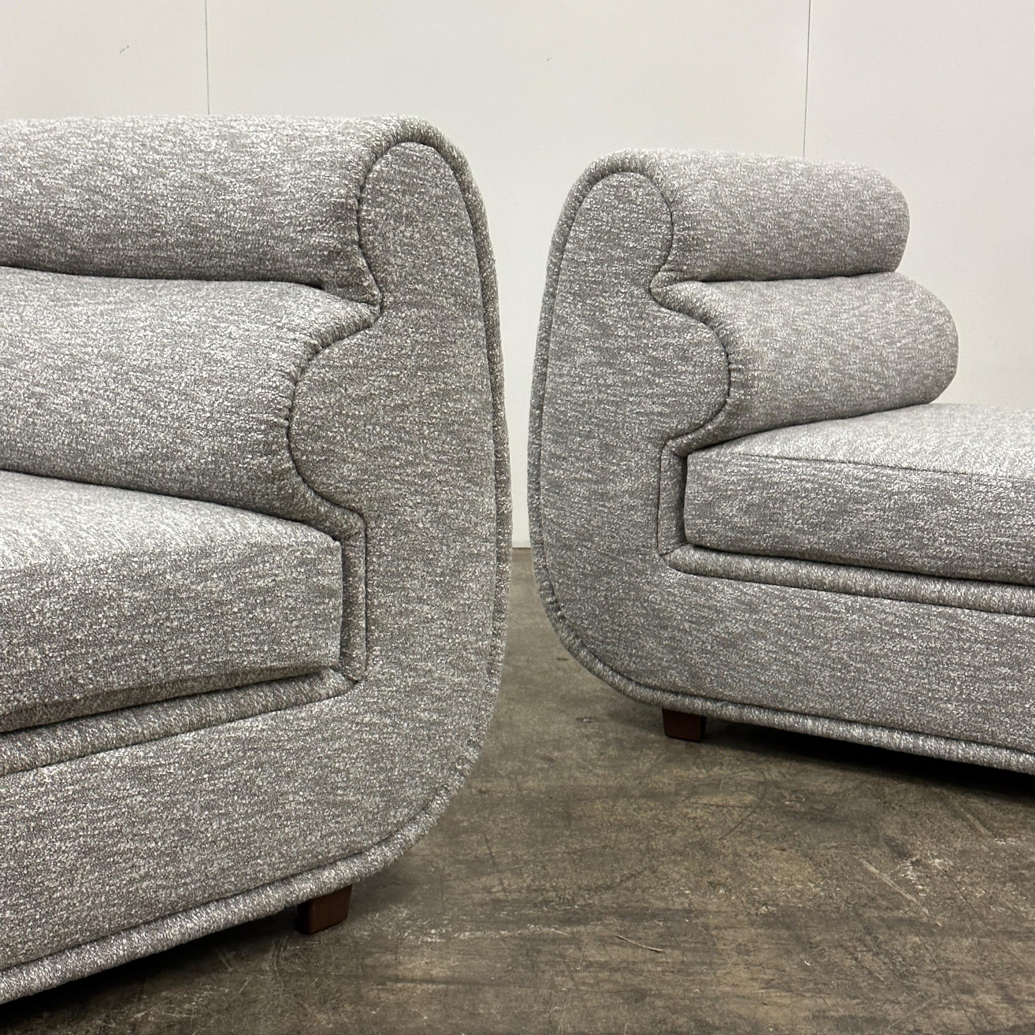 American Bullnose Postmodern Slipper Chairs by Carson’s of High Point