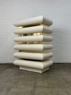 Bullnose stacked highboy dresser