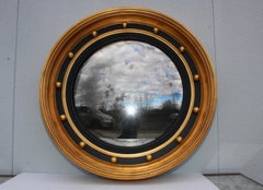 Bullseye Convex Gold Leaf Mirror