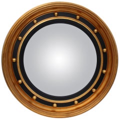 Bullseye Convex Gold Leaf Mirror