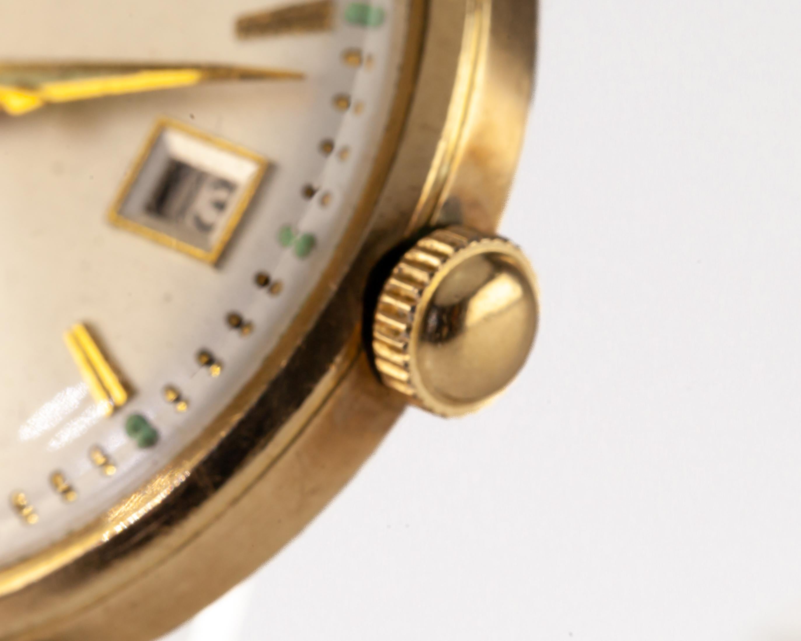 Bulova 10k Yellow Gold Filled Self-Winding Men's Watch w/ Date K21181 For Sale 1