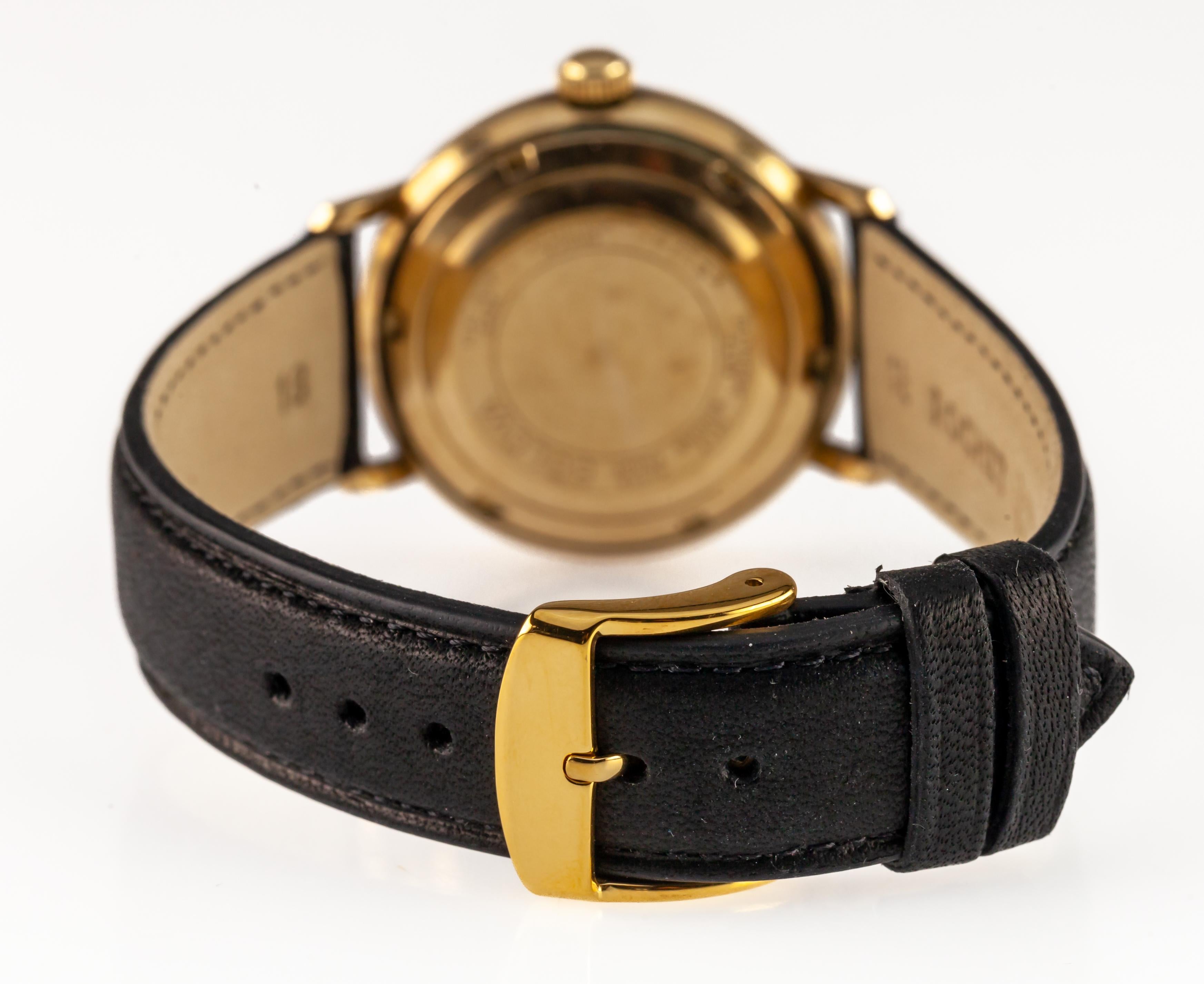 Bulova 10k Yellow Gold Filled Self-Winding Men's Watch w/ Date K21181 For Sale 2