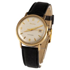 Reloj automático de hombre Bulova de oro amarillo de 10 quilates con fecha K21181