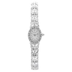 Bulova 14K White Gold Diamond Ladies Watch