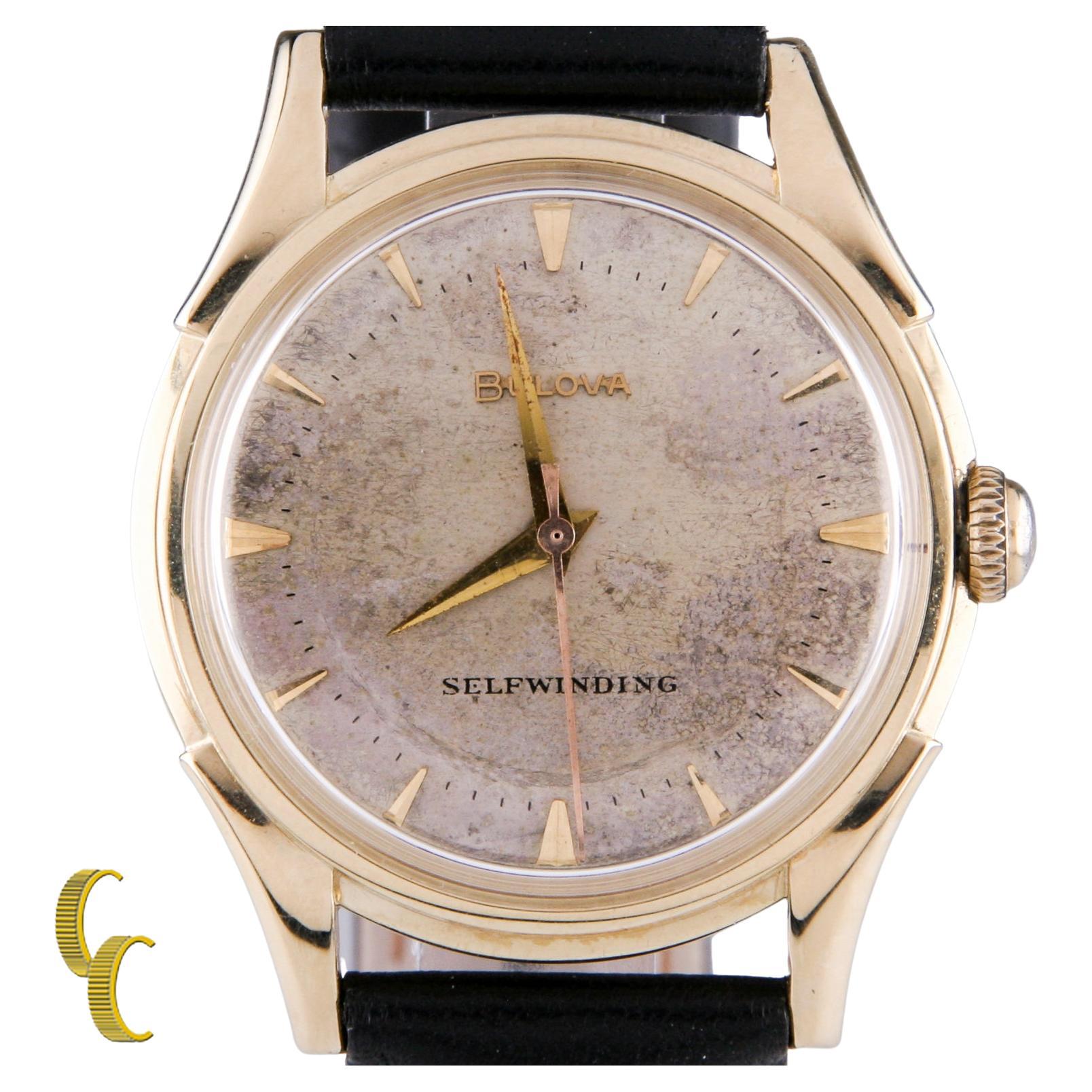 Bulova 14k Yellow Gold Vintage 1956 Self Winding 'Automatic' Men's Watch