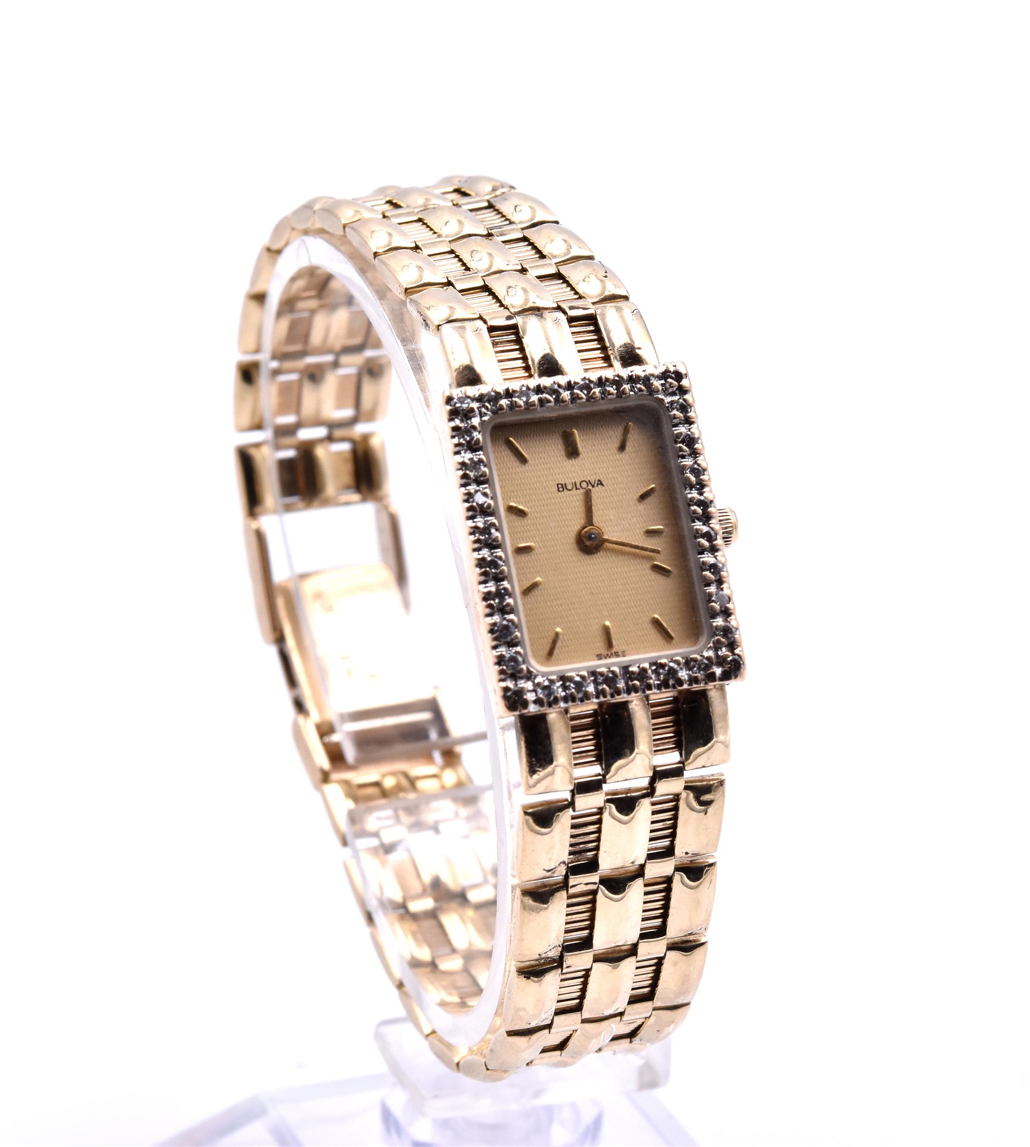 bulova diamond watch vintage