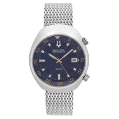 Bulova Montre pour homme Accutron II Lobster à quartz et cadran en acier bleu avec cadran en UHF 96B232