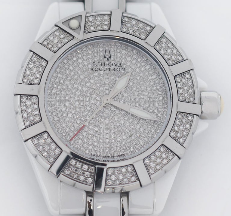 Bulova Accutron Mirador Diamond Pave Bezel and Dial Watch  display picture 1
