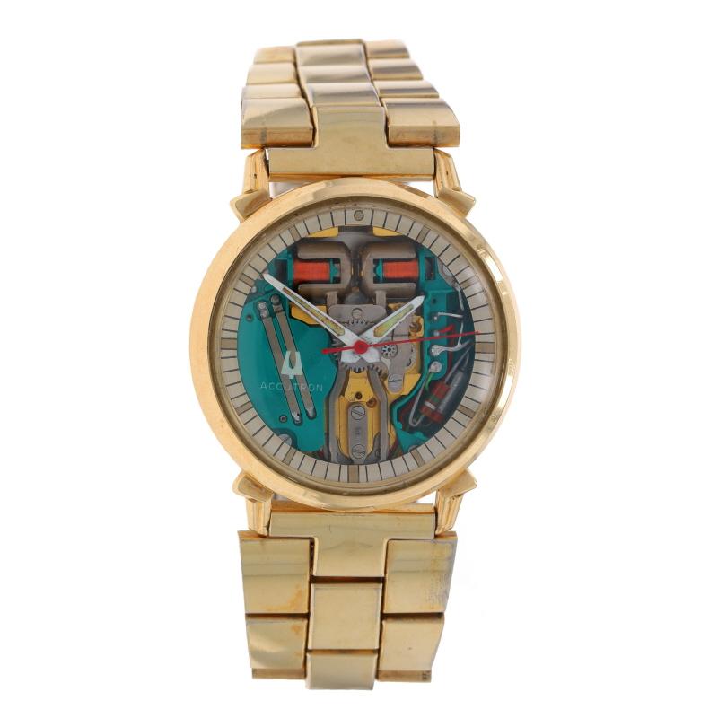 Orologio da uomo Bulova Accutron Spaceview 214 M8 con diapason in oro e inossidabile In condizioni ottime a Greensboro, NC