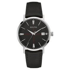 Bulova: Herrenuhr Aerojet aus Edelstahl mit schwarzem Zifferblatt und Quarz 96B243