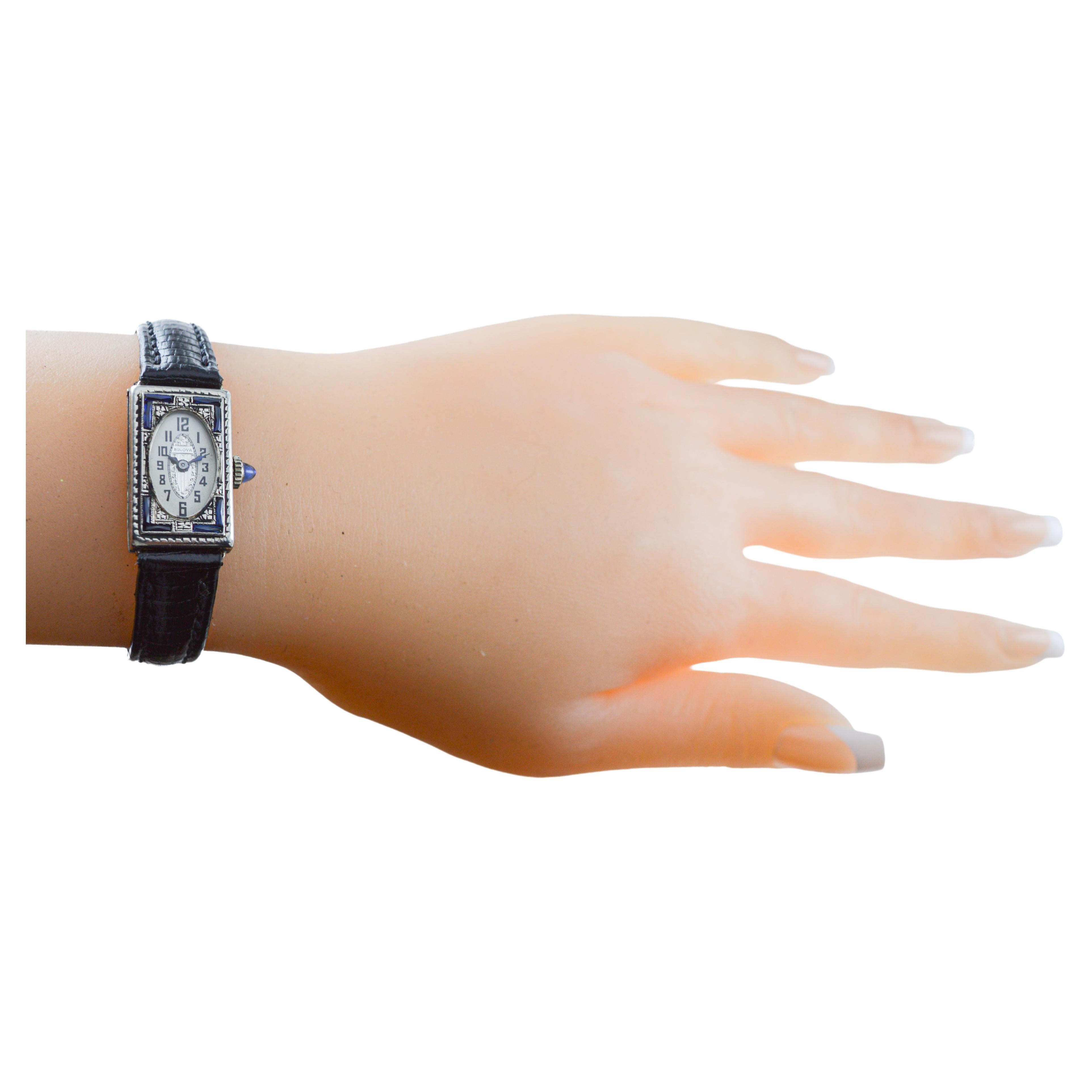 Bulova Art Deco 14Kt Solid Gold Art Deco Ladies Watch circa 1920's 10