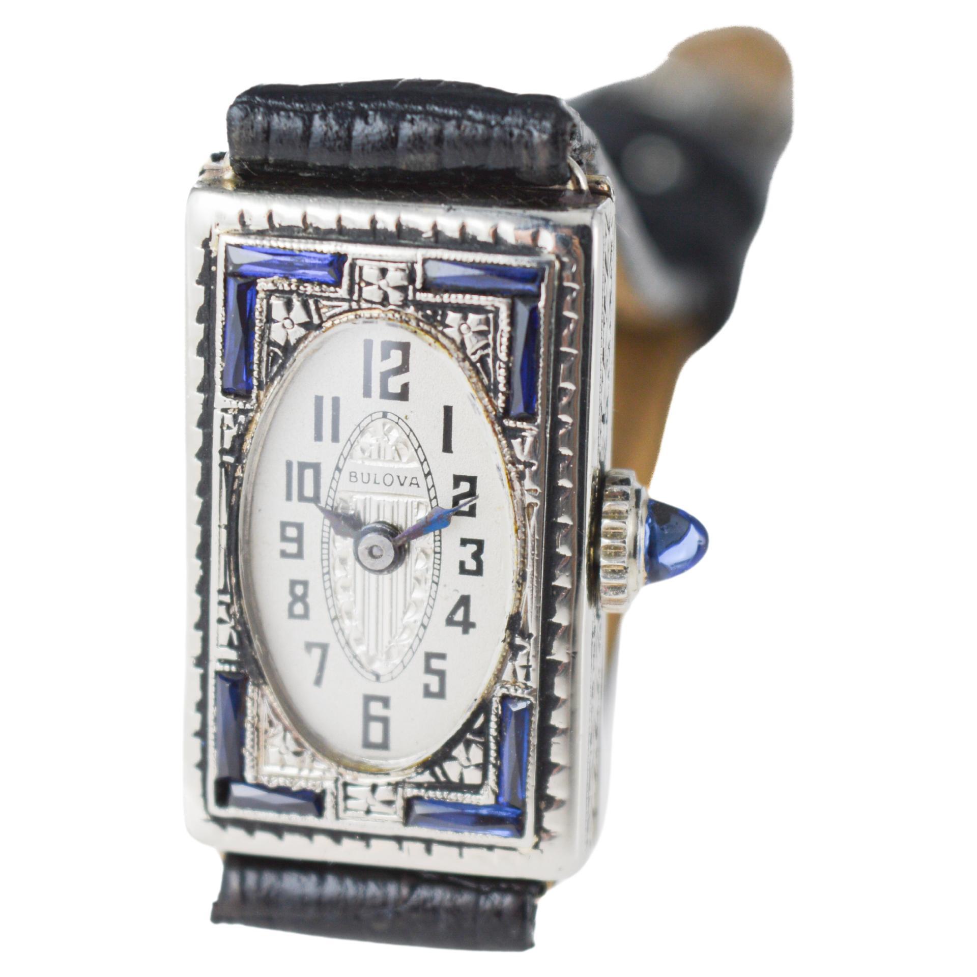 Bulova Art Deco 14Kt Solid Gold Art Deco Ladies Watch circa 1920's 4