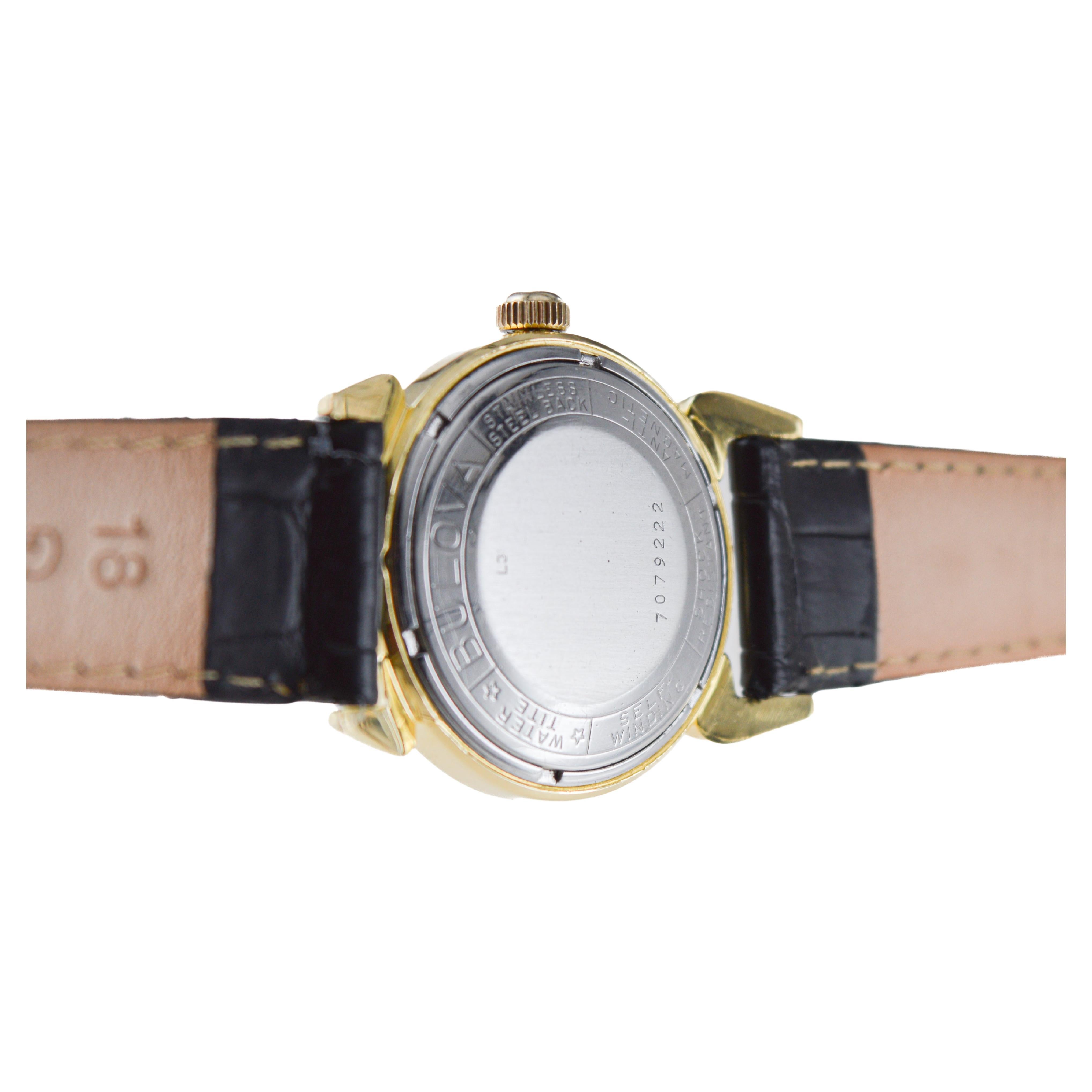 Bulova Art Deco Gold Filled Automatic Watch with Original Dial 