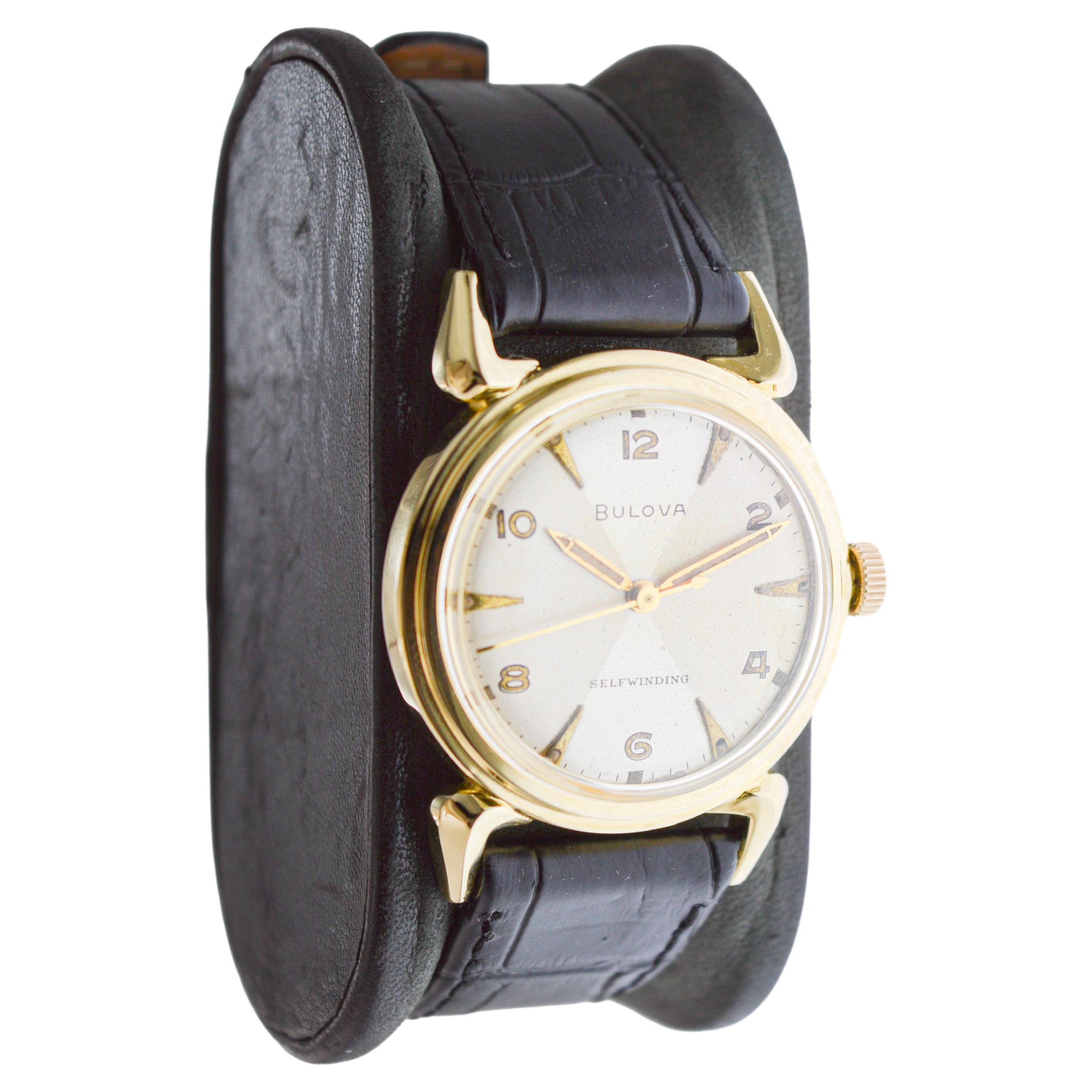 Bulova Art Deco Gold Filled Automatic Watch with Original Dial 