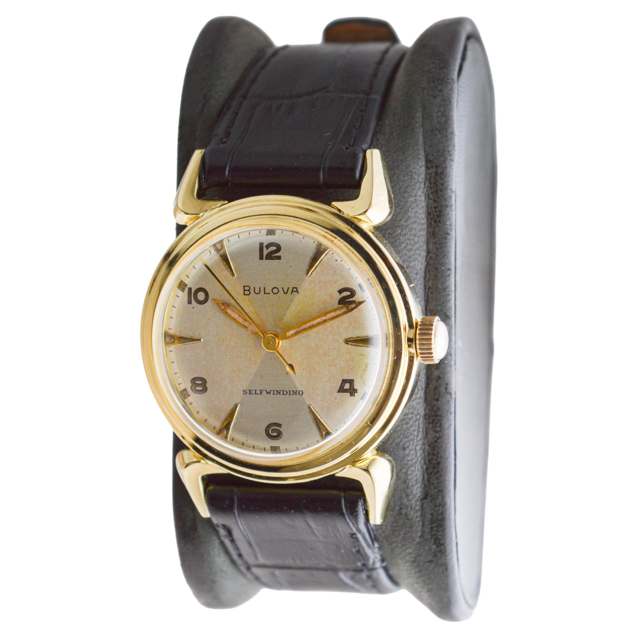 Bulova Art Deco Gold Filled Automatic Watch with Original Dial 