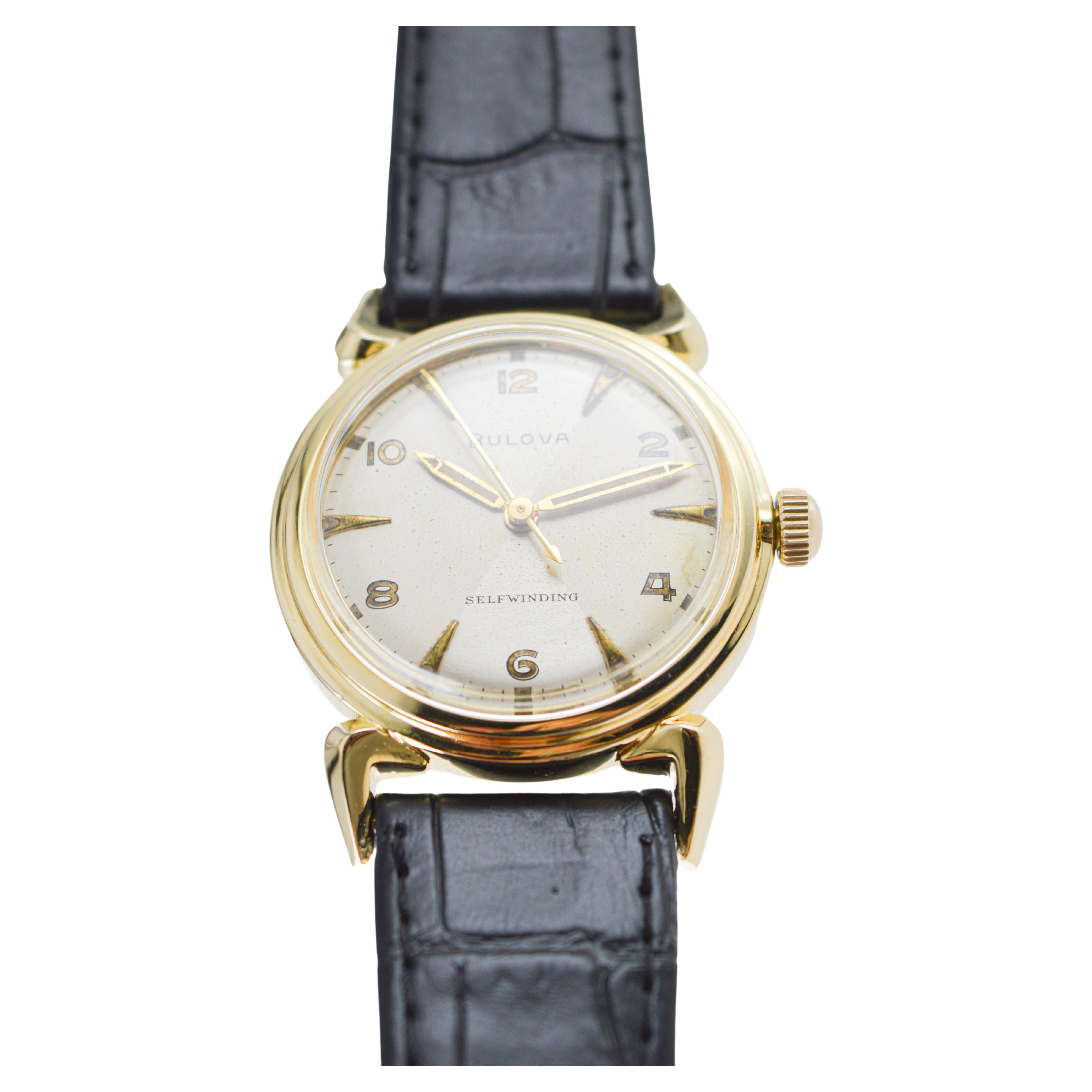 Bulova Art Deco Gold Filled Automatic Watch with Original Dial 