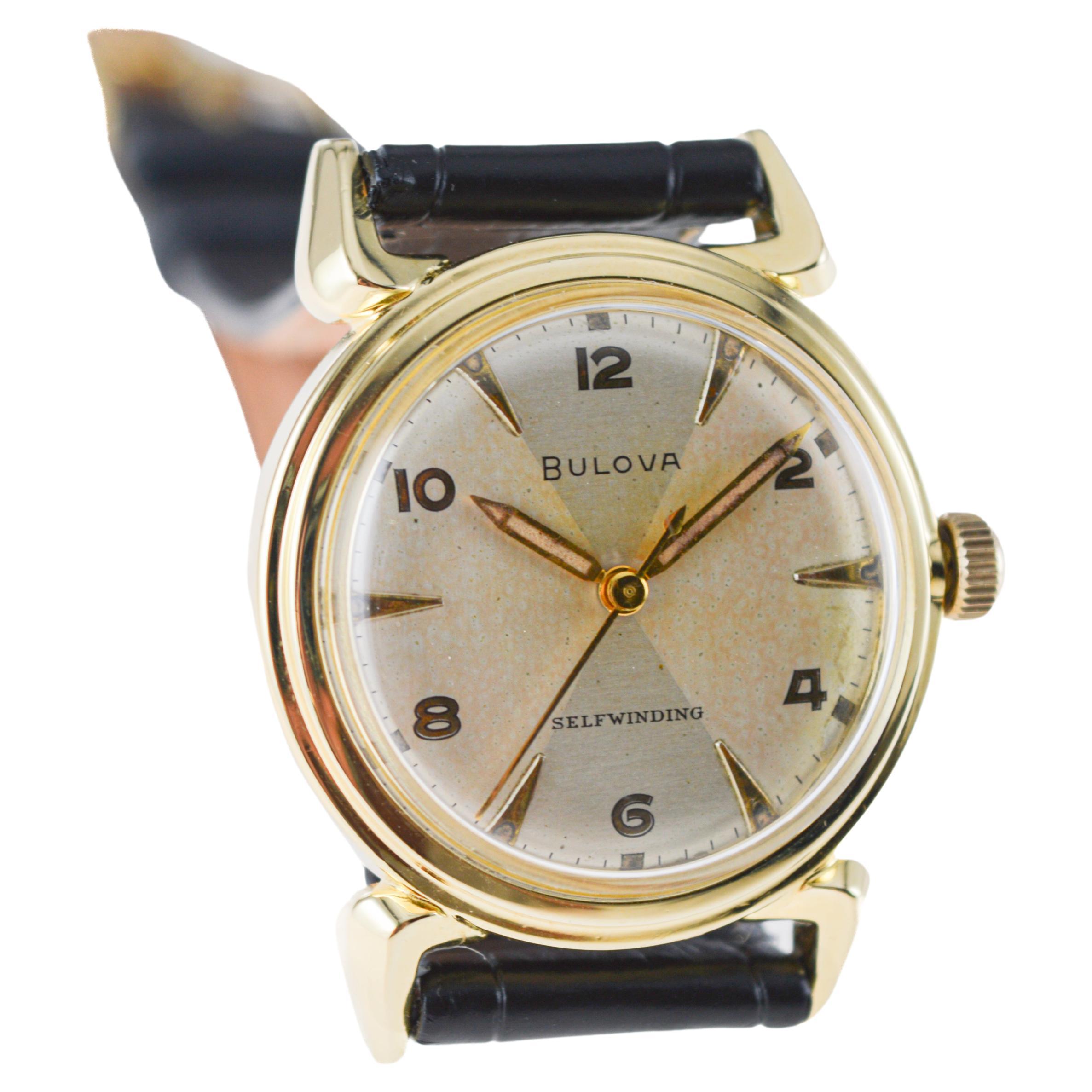 Bulova Art Deco Gold Filled Automatic Watch with Original Dial 