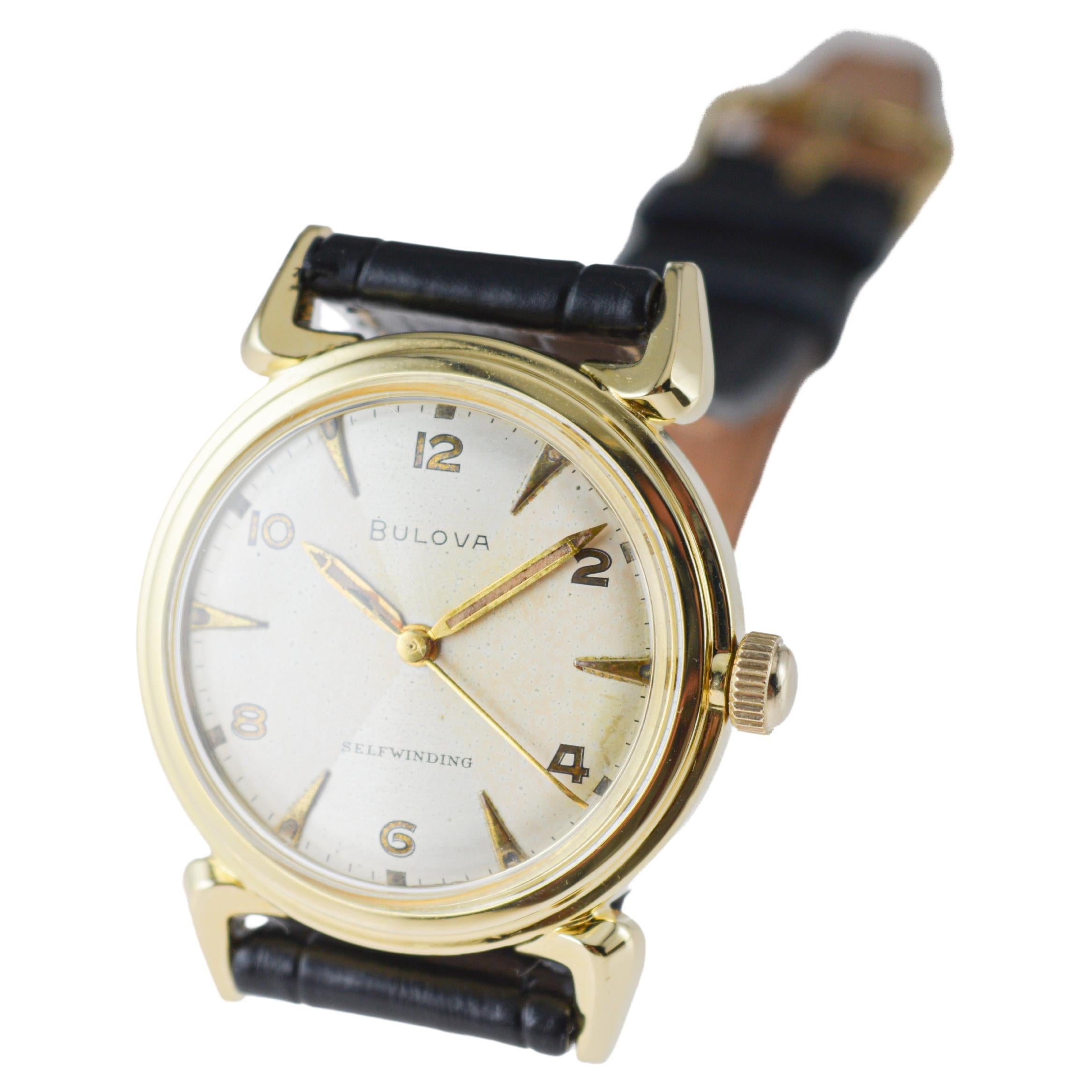 Bulova Art Deco Gold Filled Automatic Watch with Original Dial 