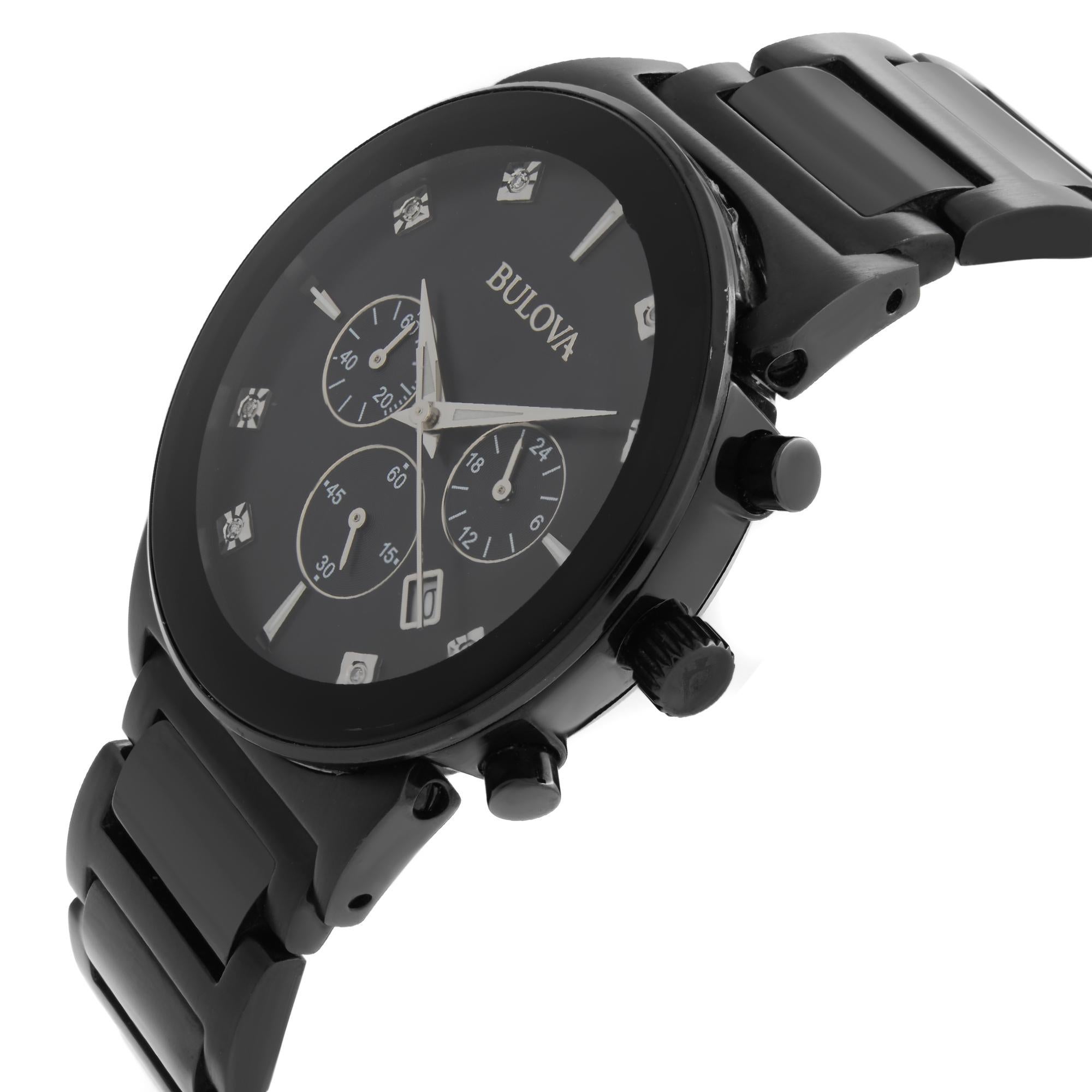 bulova black diamond watch