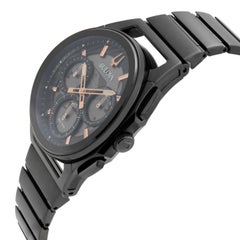 Bulova Curv 44mm Chronograph Steel Black Dial Quartz Mens Watch 98A207