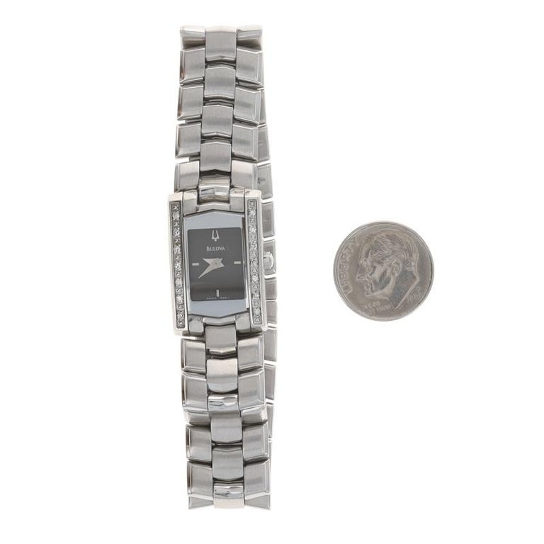 Bulova Diamond Ladies Watch - Stainless Steel Quartz 96L38  display picture 2
