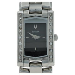 Bulova Diamond Ladies Watch - Stainless Steel Quartz 96L38
