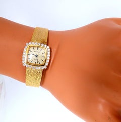 Bulova Dior Vintage Ladies 14kt Orologio con quadrante di diamanti