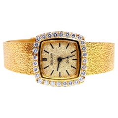 Bulova Dior Vintage Ladies Reloj 14kt Esfera Diamante