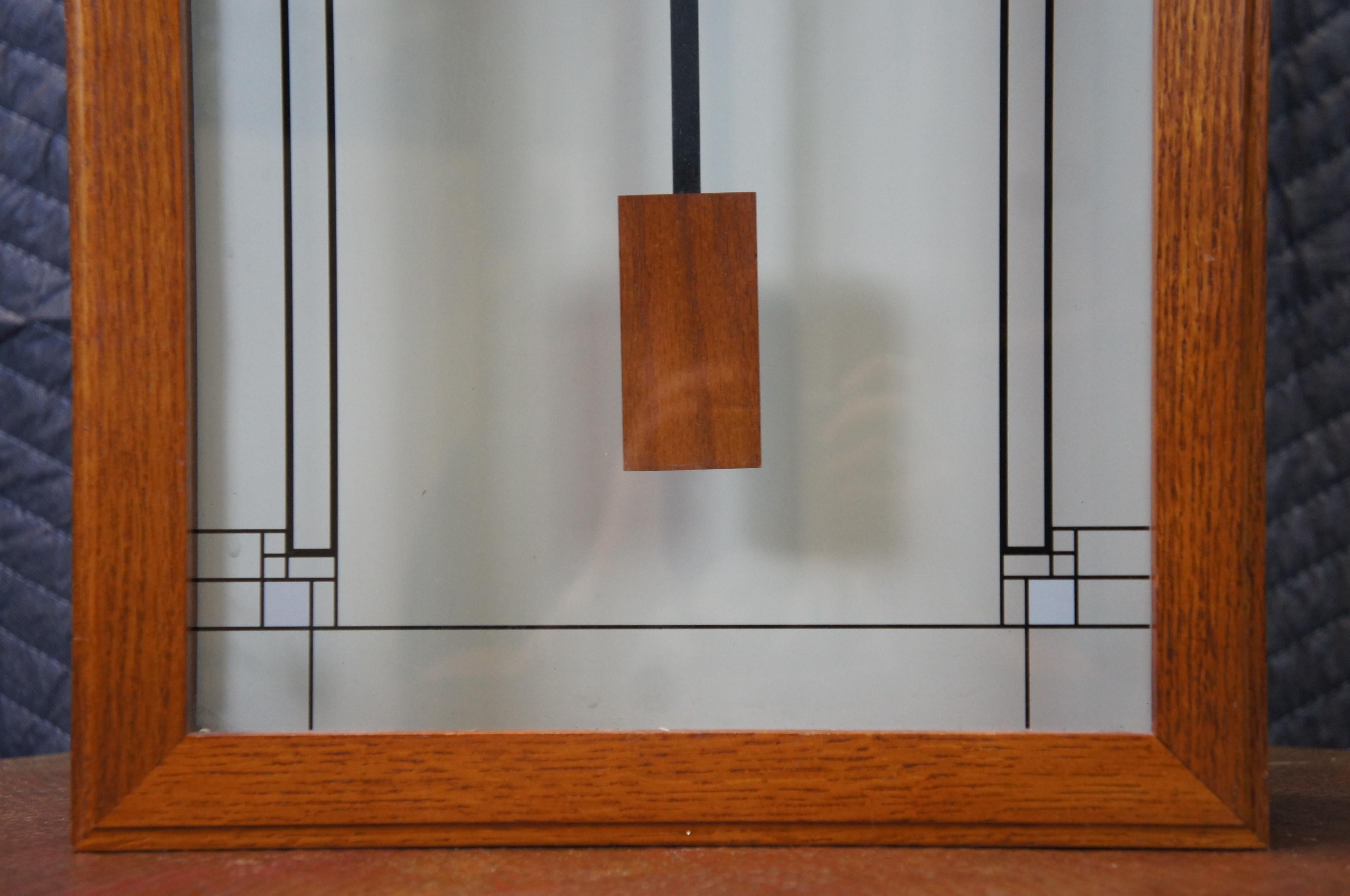 Bulova Gilmore 3320 Frank Lloyd Wright Modern Quartz Wall Mantel Clock 27