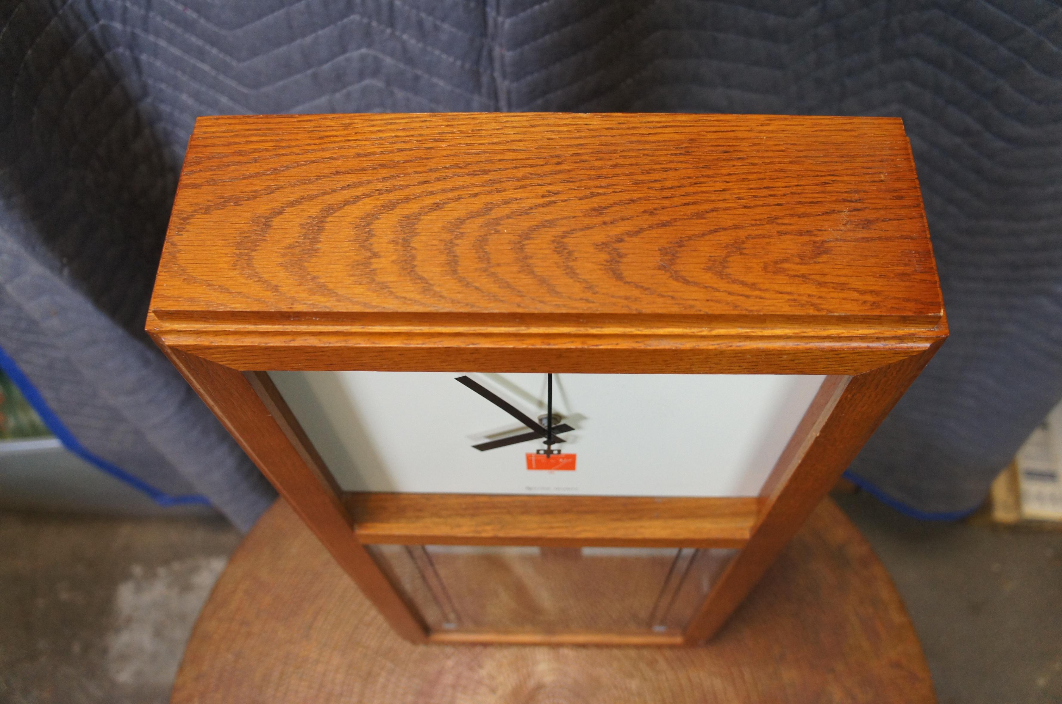 Bulova Gilmore 3320 Frank Lloyd Wright Modern Quartz Wall Mantel Clock 27