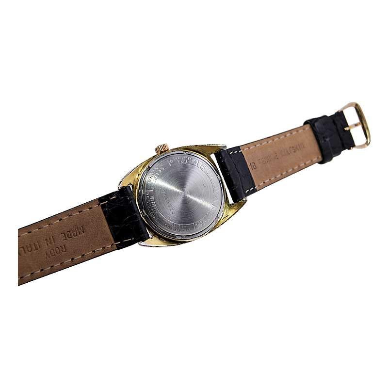 Bulova Montre Art déco automatique remplie d'or avec cadran d'origine de 1954 en vente 13