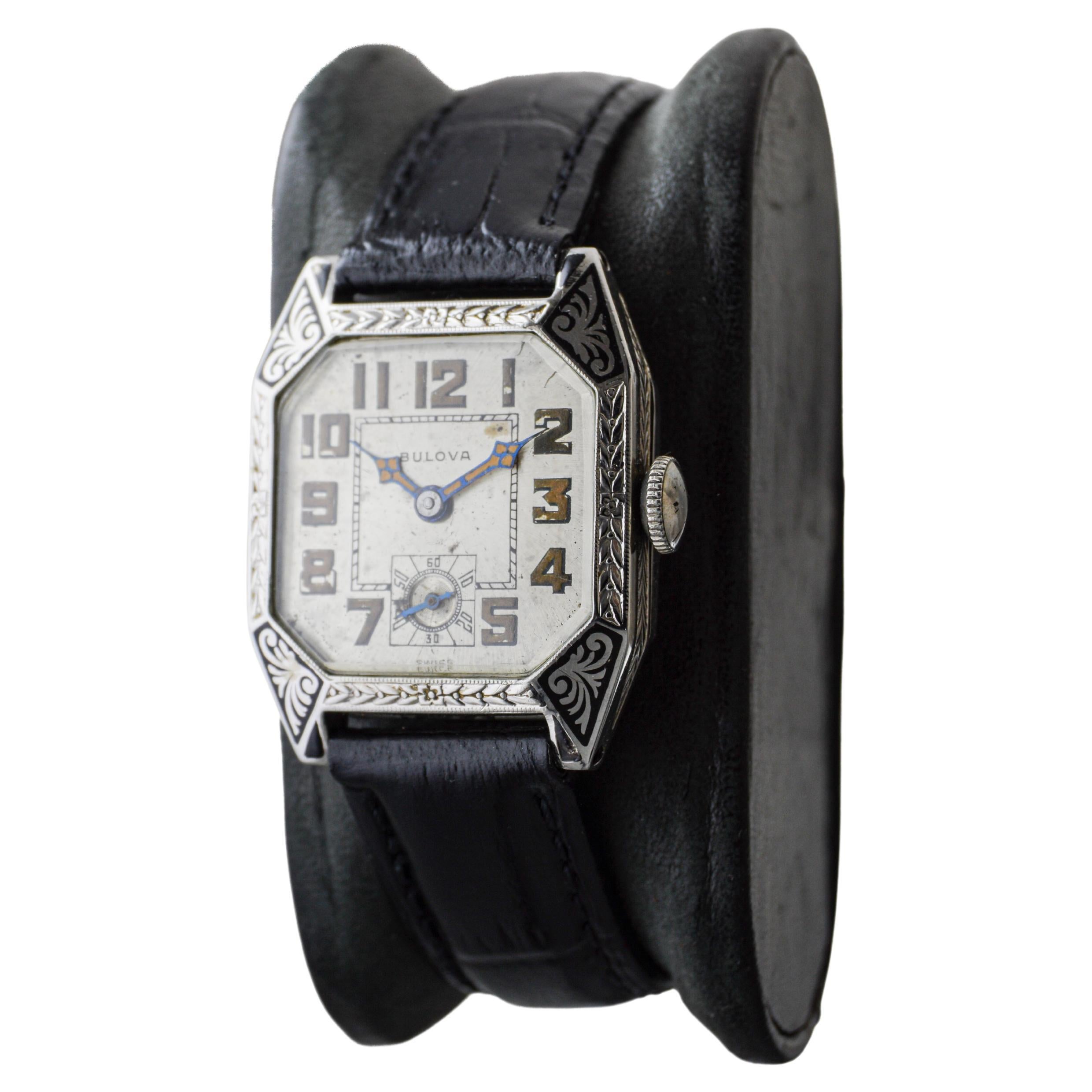 Bulova Gold Filled Art Deco Lone Eagle Lindberg Series in Original Box 1920's In Excellent Condition In Long Beach, CA