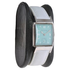 Bulova Gold Filled Art Deco Tank Style Watch with Custom Finished Dial 1940's